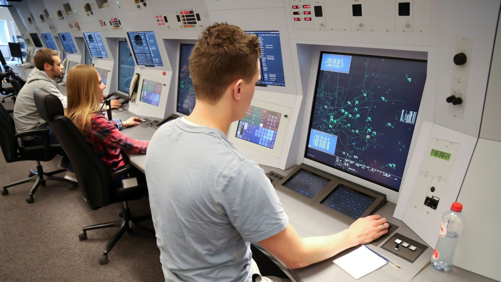 Air traffic control simulator environment used for ATM training and operational simulation development.
